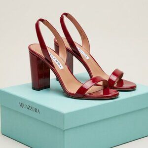 Aquazzura  So Nude 85mm Block Sandal NIB, 38.5/8.5